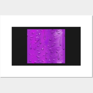 purple again, raindrops Posters and Art